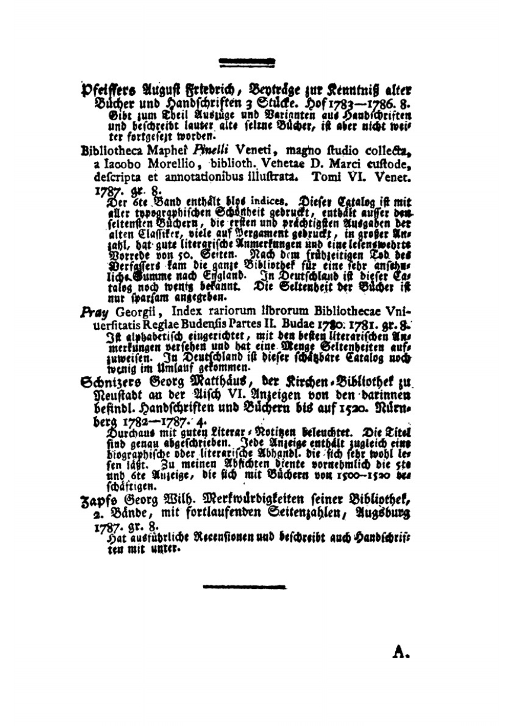 Bibliotheea Librorum Rariorum. Universalis Supplementorum. Volumen III | Georg Andreas Will