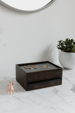 Шкатулка stowit, черная/орех
