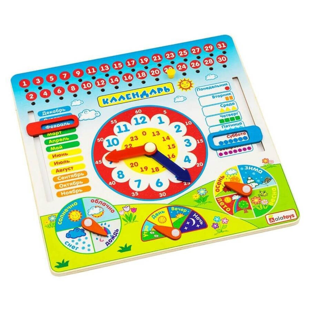 Бизиборд "Календарь равнин", развивающая игрушка для детей, обучающая игра из дерева