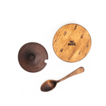 Деревянная сахарница с ложкой из древесины сибирского кедра