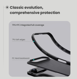 Противоударный чехол черного цвета от Nillkin для iPhone 17 Air, серия Super Frosted Shield Pro