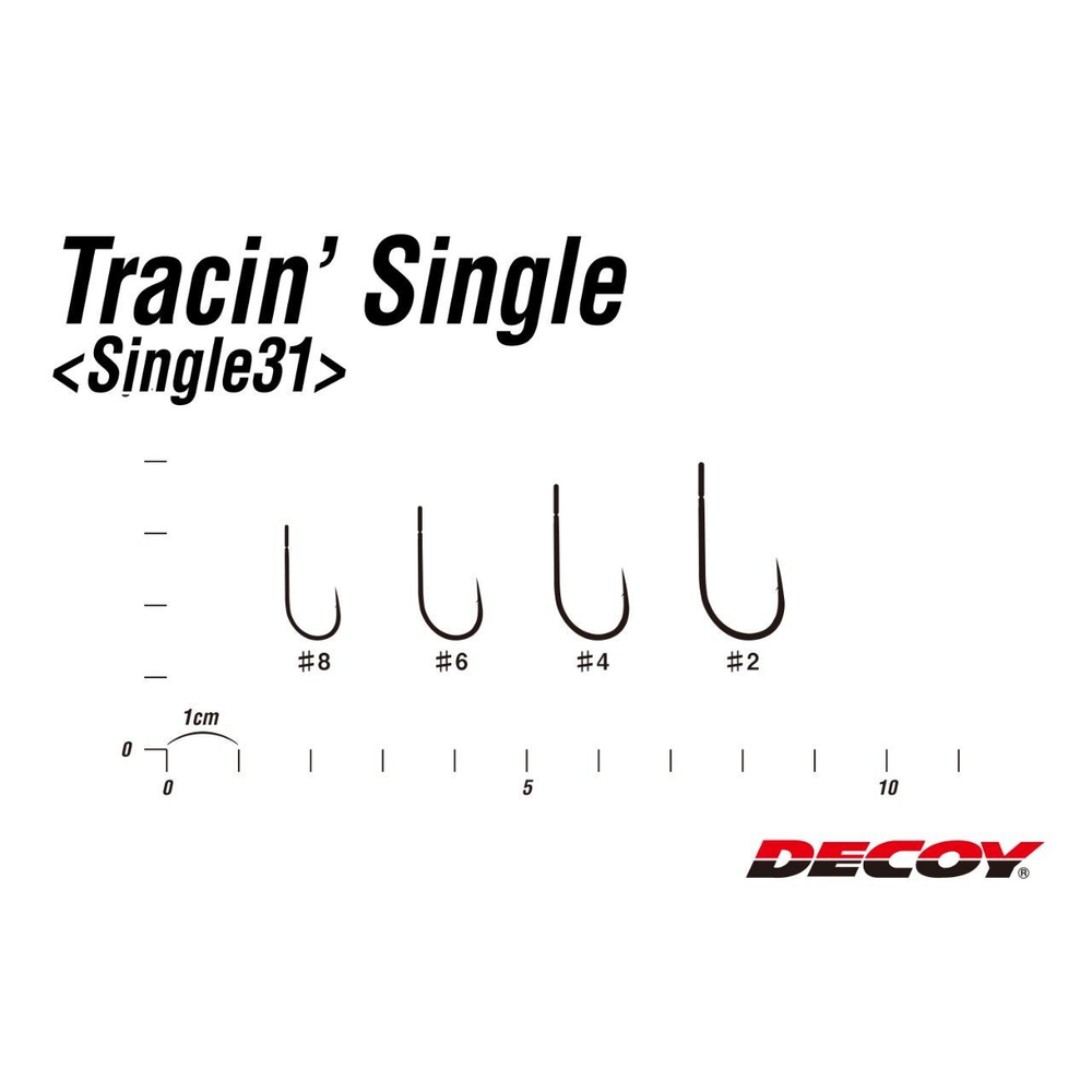 Крючок Decoy одинарный SINGLE31 Tracin' Single #4 (в упаковке 10 штук)