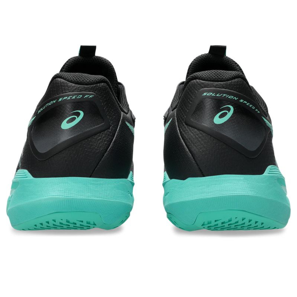 Мужские теннисные кроссовки Asics Solution Speed FF 4 - black/aurora green