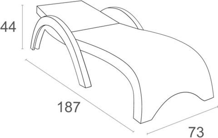 Шезлонг пластиковый, Siesta Contract GS 1009 (Fiji), белый
