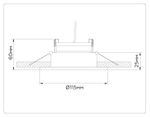 Светильник встраиваемый TN52335 SWH/GWH белый песок/белый глянец GX53 max 12W D115*25