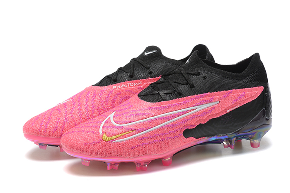 Бутсы Nike Phantom GX Elite FG (Черный+розовый)