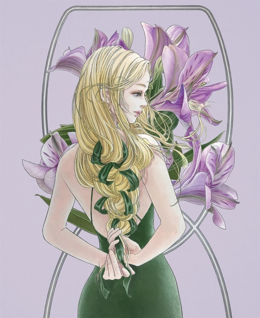 Guardian fairy of a strange garden. Coloring Book