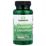 Swanson Vitamins, Корица и хром, 60 веганских капсул
