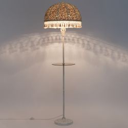 Citilux Базель CL407925T Торшер патина со столиком и абажуром Вышивка