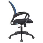 Кресло оператора Helmi HL-M95 (695) "Airy", спинка сетка синяя/сиденье ткань TW черная, механизм качания