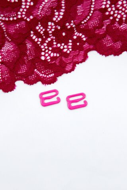 Кольцо, регулятор, крючок для бюстгальтера розовый 1 см