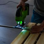 Лобзик акк. Greenworks GD24JS90, 24V, б/щет, 90 мм,0-3000/мин,4 ст.маятник,LED,1х4Ач,ЗУ,кор (3601707CUB)