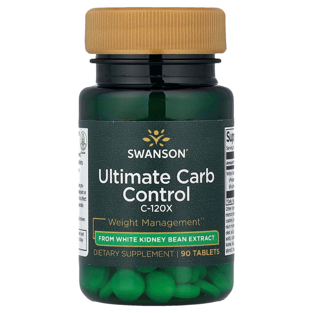 Swanson, Ultimate Carb Control, C-120X, 90 таблеток (33,3 мг в одной таблетке)