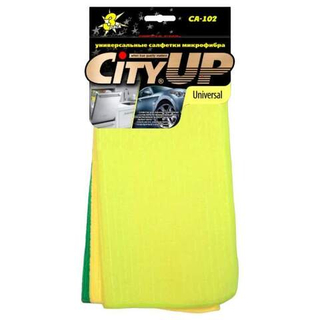 Салфетка микрофибра "City UP-102" (3шт) 30х30см цветная