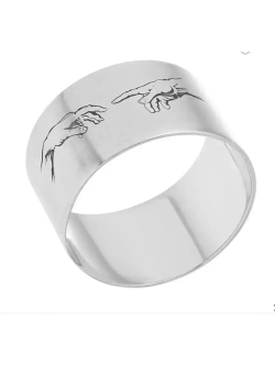Кольцо "Сотворение Адама" серебро 925