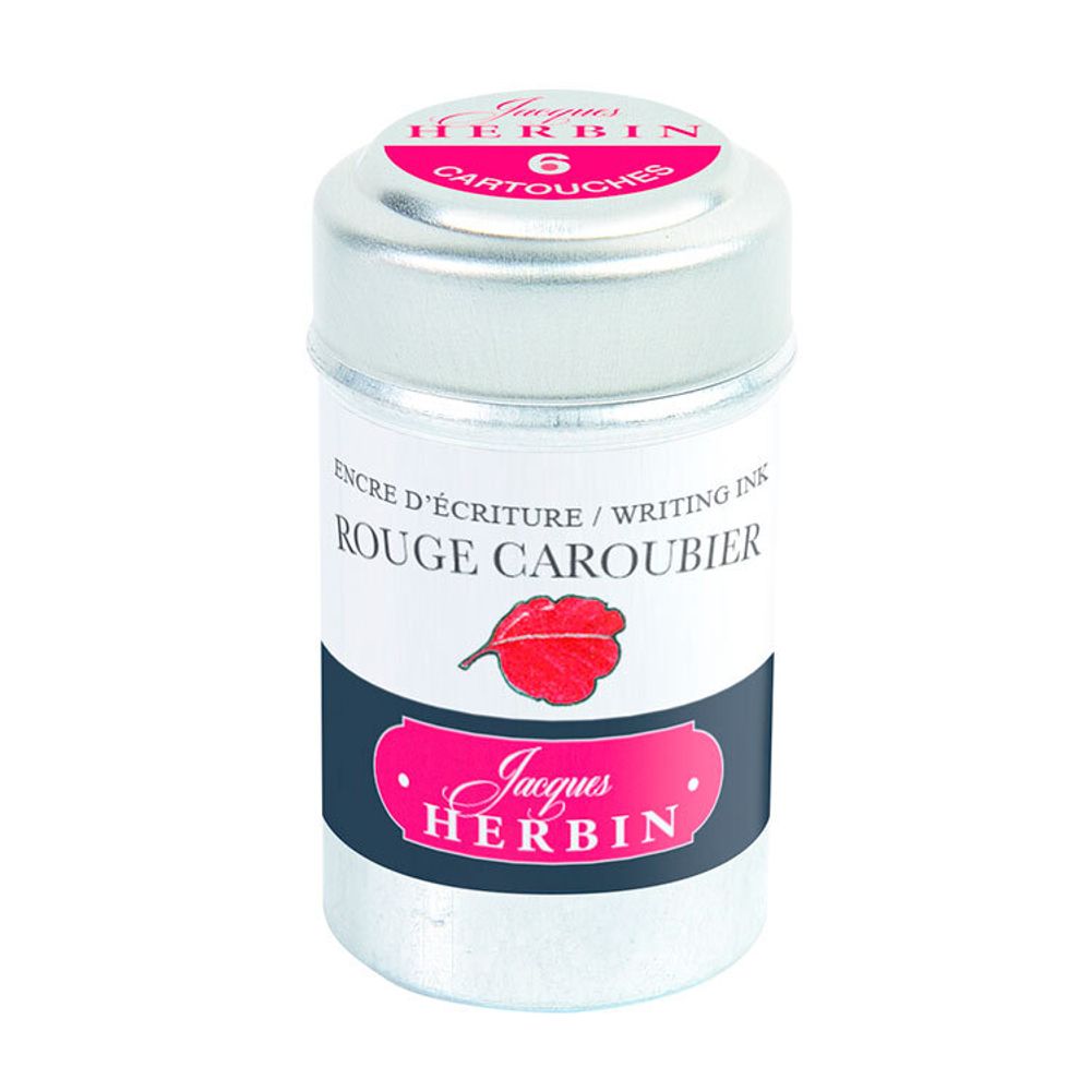 Картриджи для ручки Herbin Rouge caroubier алые 6 шт (20122T)
