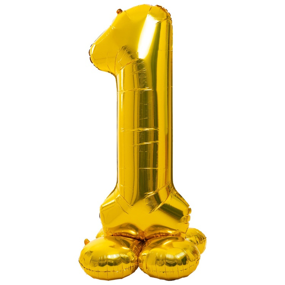 Шар фольгированный Цифра 1 165 см (Золотой)