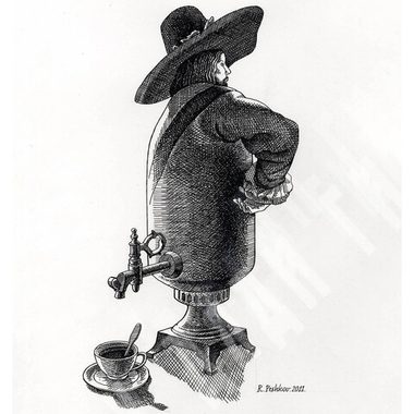 Пешков Р. В. Чаепитие. Бумага, тушь, перо. Россия. 2011 г.