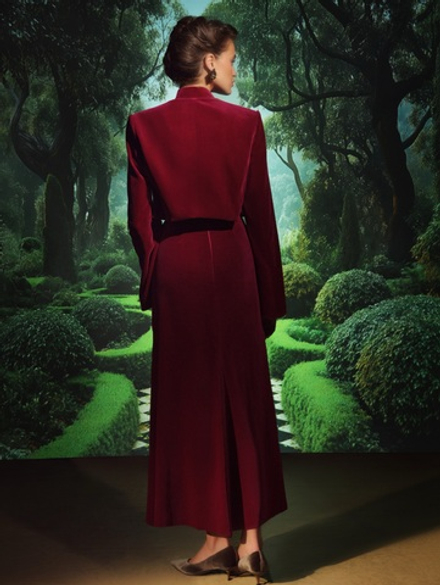 Силуэтный жакет с платьем