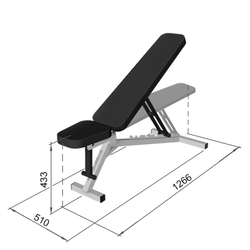 Скамья с изменяемым наклоном спинки (эконом) Белый