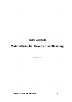 Theoretische Grundlagen Des Marxismus | M. Tugan-Baranowsky