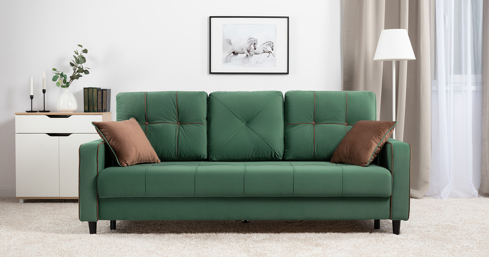 Диван кровать Черри, Зеленый
