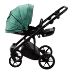 Детская коляска Adamex Lumi Air Deluxe 2 в 1 L-SM01 (ИЗУМРУД. ПЕРЛ 100% КОЖА)