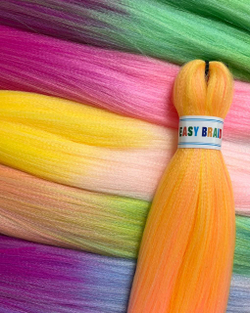 Канекалон M08 Easy Braid (искуственные волосы) 3 цветный: сливовый/розовый/светло-розовый