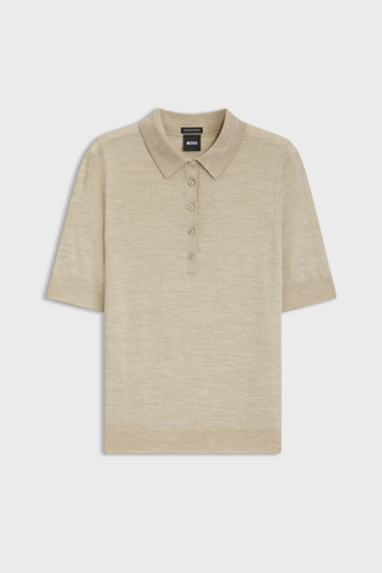 BOSS Поло из мериносовой шерсти