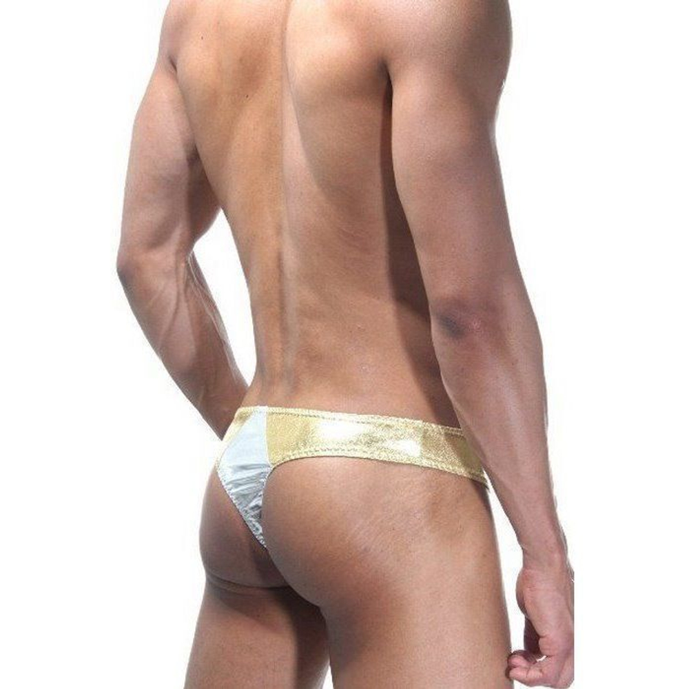 Трусы мужские тонги серебристые La Blinque LB15040