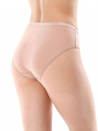 Слипы средней посадки со спорт-резинкой (Размер: XL) (Цвет: бежевый)