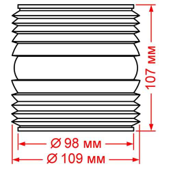 Чертеж линзы Френеля 157/30 - размеры стекла судового сигнально-отличительного фонаря