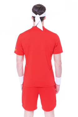 Мужское теннисное поло Hydrogen Nation Cup Tech Serafino - красный