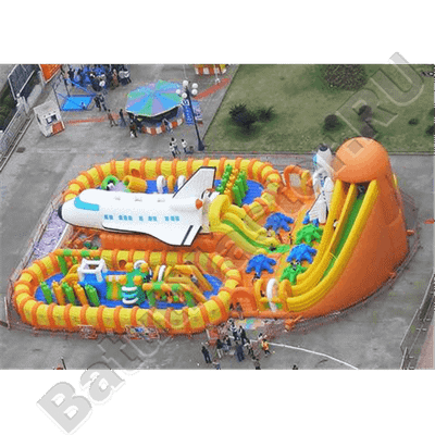 Коммерческий надувной батут "Ракета" 30*20*8 м