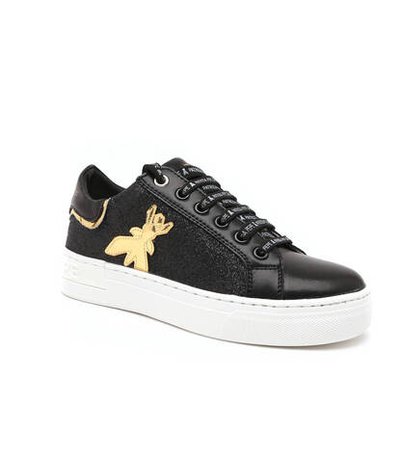 кожаные кроссовки ppd684 Patrizia Pepe - черный(PPJ684)