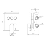 Смеситель для душа Raglo R50.273.09, графит