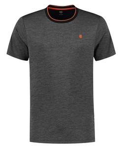 Мужская теннисная футболка K-Swiss Tac Hypercourt Double Crew - jet black melange