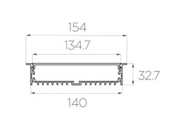 Профиль врезной алюминиевый LC-LPV-32154-2 Anod