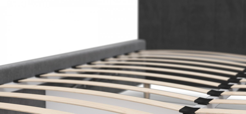 Кровать Сканди велюр Monolit серая