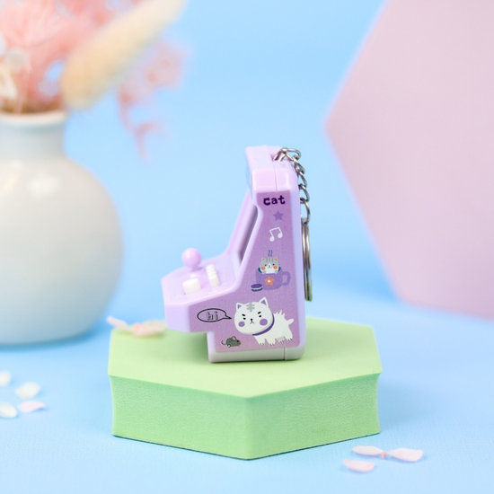 Брелок мини игровой автомат, фиолетовый