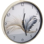 Часы настенные «HOME STYLE» 30см Светлое перо, золотистый корпус