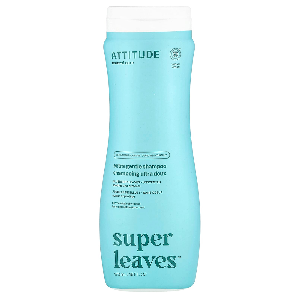 ATTITUDE, Super Leaves ™, экстра нежный шампунь, без запаха, 473 мл (16 жидк. Унций)