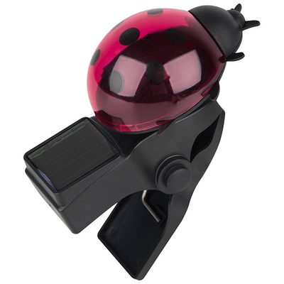 Светильник на солнечной батарее "Божья коровка" на прищепке