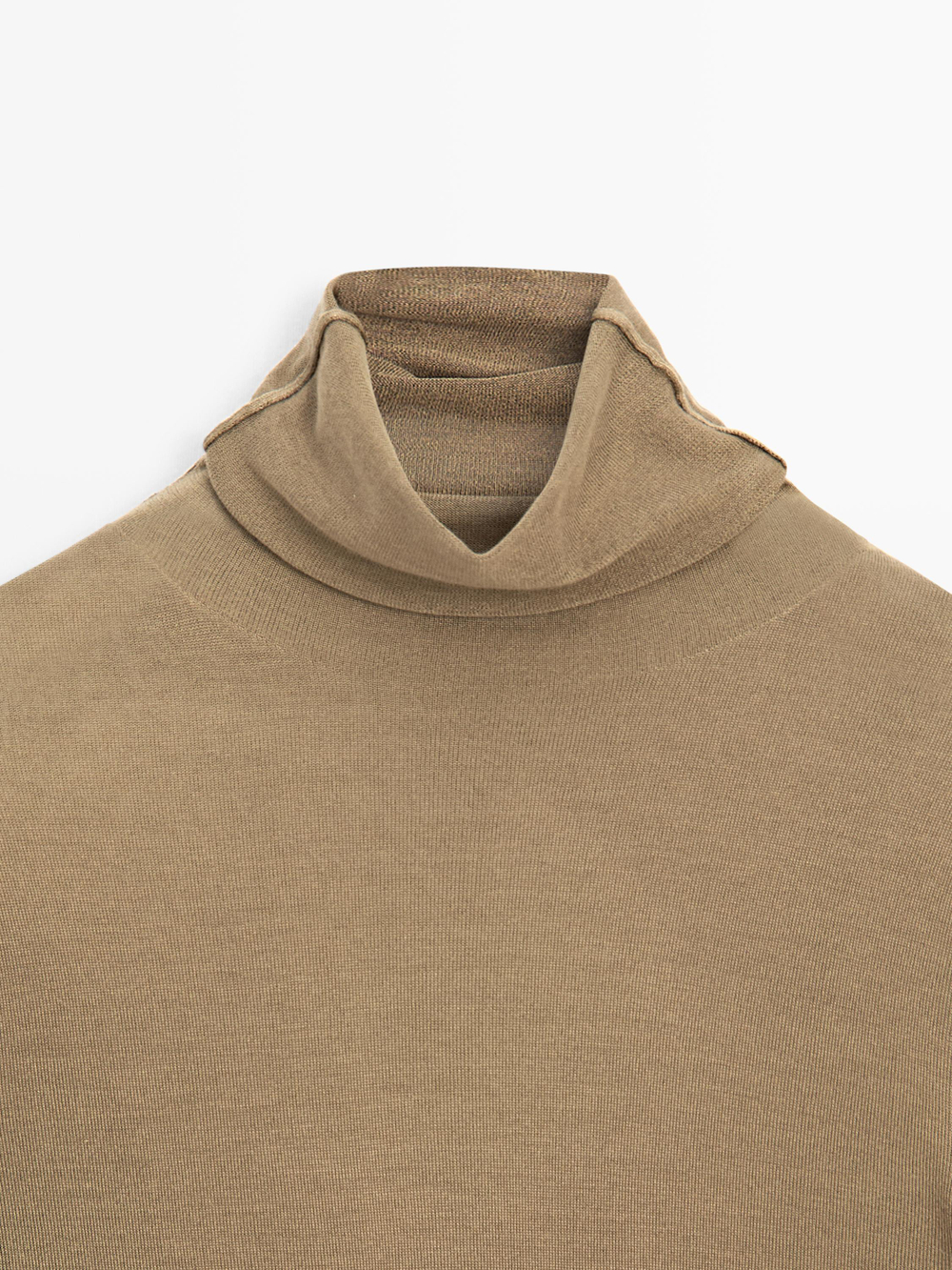 Massimo Dutti Водолазка с воротником-стойкой - Limited Edition, бежевый