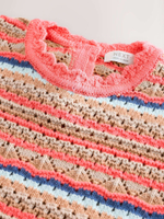 Джемпер вязаный для девочки Next AC6-542, Персиковый, Бежевый