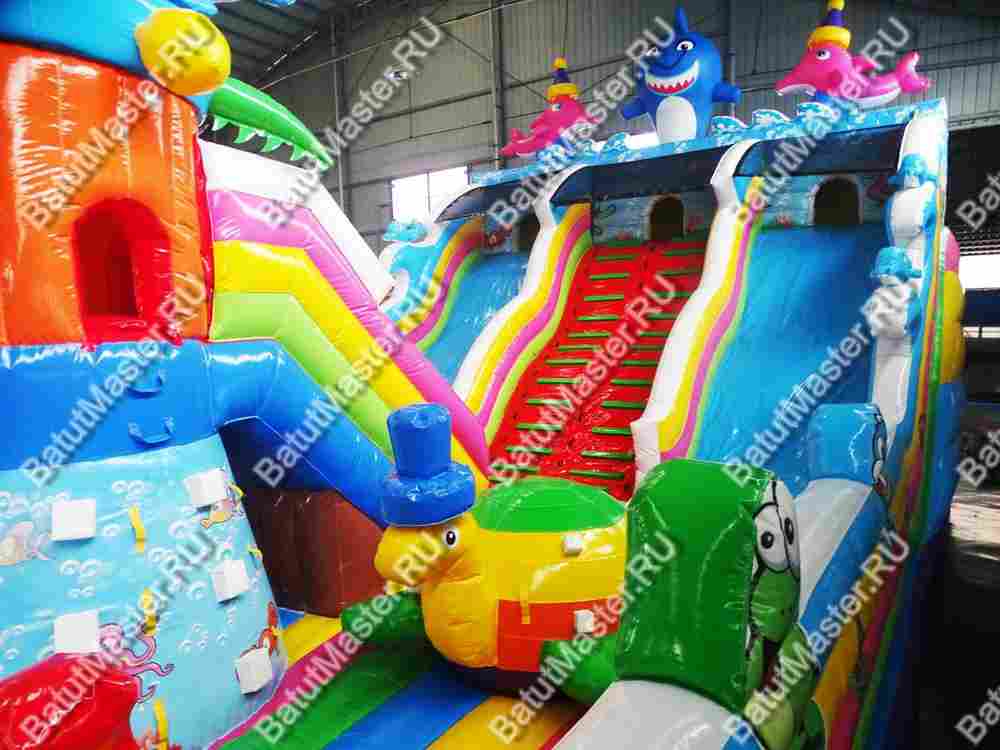 Коммерческий надувной батут "На морском дне" 15*8*8 м