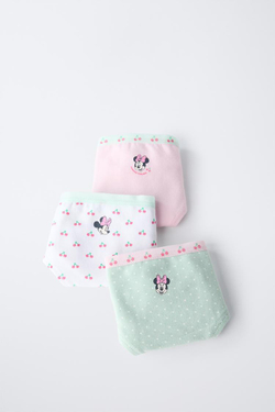 ZARA НАБОР ИЗ ДВУХ ТРУСОВ С ПРИНТОМ MINNIE MOUSE © DISNEY, РОЗОВЫЙ