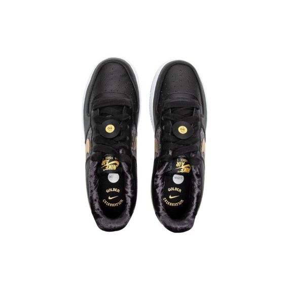 Nike Air FORCE 1 Детские Скейтбординги Низкие Кроссовки Черные Унисекс