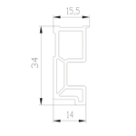 SLIMMAX Вертикальный профиль (5,40 м) белый глянец (RAL) (AV0793) Aristo