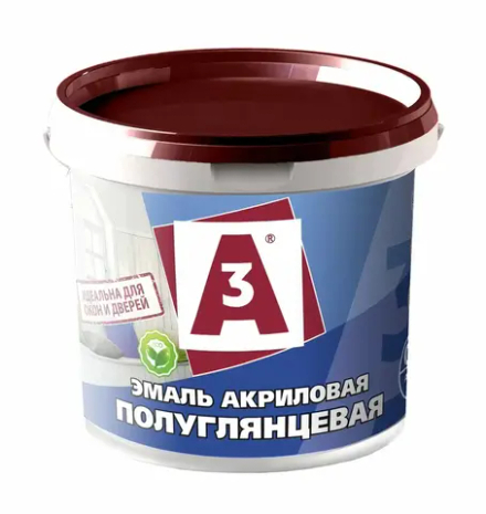 A3  Эмаль акриловая универсальная  Белая полуглянцевая 0,8кг (ИжСинтез)